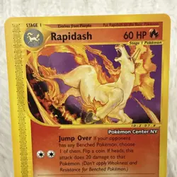 Pokemon TCG Rapidash Expedition Pokemon Center NY Promo Black Star - Image 3