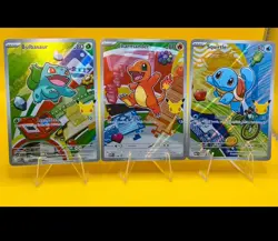 Pokemon First Partner Illustration Collection Series 1 Kanto Gen 1 Starters Set - Image 1