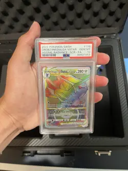 Pokemon Origin Forme Dialga VSTAR Astral Radiance Secret Rare FA #198 PSA 10 - Image 1