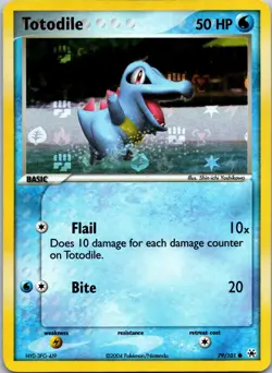 Pokemon Tcg Totodile [Reverse Holo] #79 Pokemon Hidden Legends LP - Image 1
