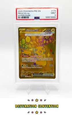 2025 POKEMON SV PRISMATIC EVOLUTIONS #179 PIKACHU HYPER RARE PSA 9 - Image 1