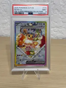 2025 Pokemon SVP EN Eevee EX PRE Super Premium Collection 174 PSA 9 MINT - Image 1