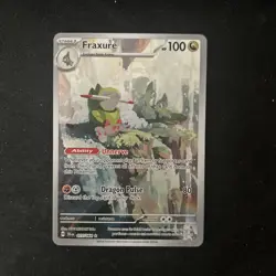 Pokemon TCG - SV Shrouded Fable - Fraxure 077/064 - Holo Illustration Rare - Image 1