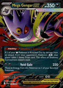 Pokemon Mega Gengar EX Double Rare 056/094 Phantasmal Flames NM (2) - Image 1