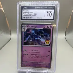 The Pokemon Company CGC 10 Ceruledge 040/091 Paldean Fates Promo 2024 - Image 1
