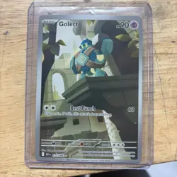 Pokemon Golett - Illustration Rare SV: Black Bolt 122/086 NM - Image 1