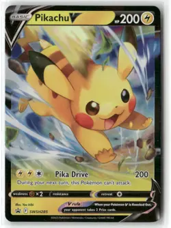 Pikachu V SWSH285 Holo Promo Sword & Shield Promo Pokemon Near Mint - Image 1