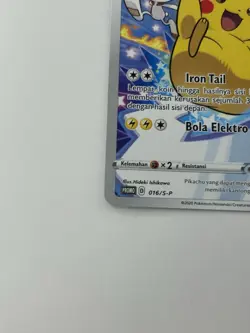 NM - Pokemon Pikachu Card 016/S-P KFC Promo Full Art Indonesia Exclusive - Image 5
