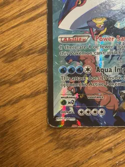 Pokemon Card Team Aqua's Kyogre EX 6/34 Double Crisis - MP - Image 5