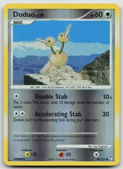 Pokemon Card Doduo REVERSE HOLO Mysterious Treasures 80/123 - Image 1