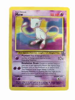 Mew Pokemon Promo Card HP50 Black Star #151 unplayed 1999 2000 - Image 1