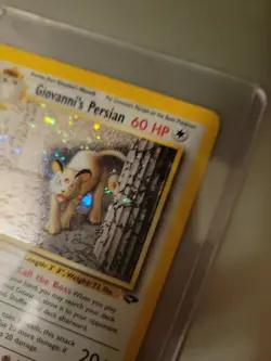 Giovanni's Persian Pokemon Holo 8/132 Gym Challenge Hologram Single Card Unused - Image 3