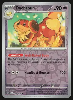 SV01: Scarlet & Violet Base Set Dachsbun #099/198 Reverse Holo Pokemon Card - Image 1