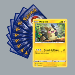 Kit Pokemon Portuguese - Morpeko Promo Holo SWSH012 + 10 Original Cards - Image 2