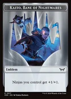 1x Emblem - Kaito, Bane of Nightmares NM-Mint, English Duskmourn: House of Horro - Image 1