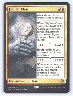 FIGHTER CLASS 222 ADVENTURES IN THE FORGOTTEN REALMS MAGIC: THE GATHERING NM - Image 1