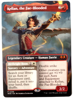 Kellan, the Fae-Blooded (Borderless) - Wilds of Eldraine (WOE) - EN - M 0298 - Image 1