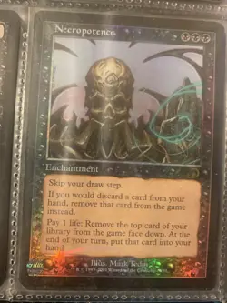 Wizards of the Coast Magic Necropotence Foil Rare Enchantment Deckmasters Black - Image 1
