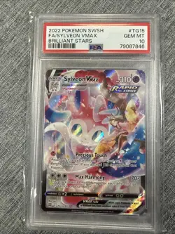 Pokemon TCG Brilliant Stars Sylveon VMAX TG15/TG30 PSA 10 Gem Mint - Image 1