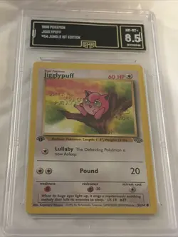 Pokemon TCG Jigglypuff 1st Edition Jungle GMA 8.5 - Image 1