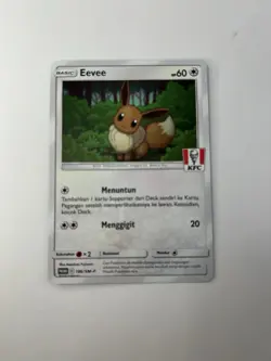 NM - Pokemon Eevee 186/SM-P KFC Kentucky Fried Chicken Promo Card - Image 1