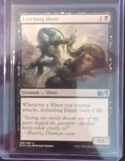 Leeching Sliver ~ Near Mint Magic 2015 M15 MTG Magic UltimateMTG Black Card - Image 1