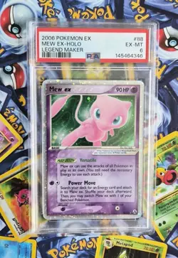 2006 POKEMON EX LEGEND MAKER #88 MEW EX-HOLO PSA 7 - Image 1