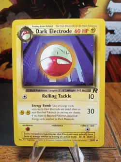 2000 Pokemon Team Rocket Dark Electrode #34 Extremely LP - Image 1