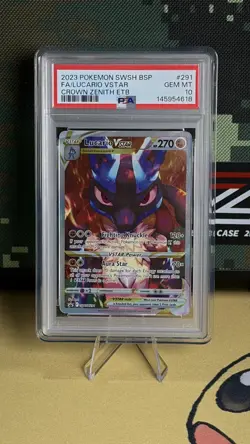 PSA 10 Lucario VSTAR SWSH291 Full Art Promo Pokemon TCG - Image 1