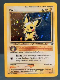 Pichu 12/111 Unlimited Holo Rare - Pokemon TCG - Neo Genesis LP/MP - Image 1