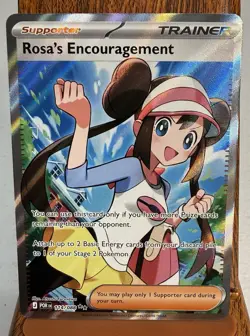 🔥HOT!! Pokemon Rosa's Encouragement Trainer Full Art Holo 114/088 English💥 - Image 1