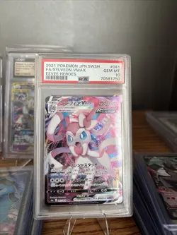 FA/ Sylveon VMAX POKEMON 41 2021 EEVEE HEROES HOLO JAPANESE PSA 10 - Image 1