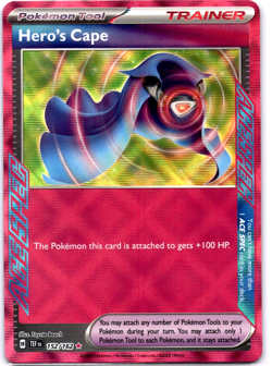 Pokemon TCG Hero's Cape 152/162 Temporal Forces Ace Spec Holo Rare Near Mint - Image 1
