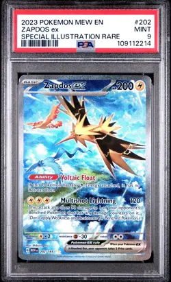 2023 POKEMON MEW EN-151 #202 ZAPDOS EX SPECIAL ILLUSTRATION RARE - Image 1