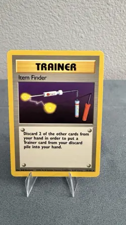 1999 Pokemon TCG Trainer Item Finder Base Set Unlimited 74/102 Rare Regular - Image 1