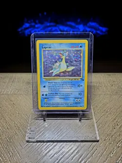 Vintage Pokemon WoTC 1999 Fossil Set Lapras Holo RARE 10/62 LP!!! - Image 1