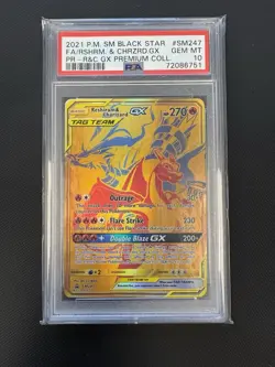 Pokemon Company Pokemon TCG Reshiram & Charizard GX SM247 PSA 10 Holo Promo - Image 1