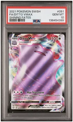 PSA 10 Ditto Vmax 051/072 Shining Fates Pokemon 2021 - Image 1