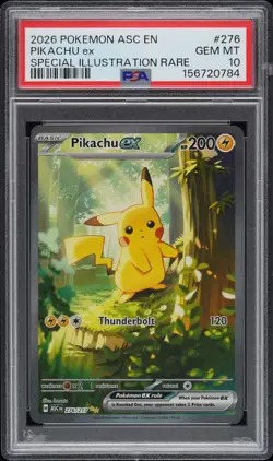 2026 POKEMON ASC EN-ASCENDED HEROES SPECIAL ILLUSTRATION RARE PIKACHU EX PSA 10 - Image 1