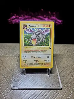 Vintage Pokemon WoTC 1999 Fossil Set Aerodactyl Holo RARE 1/62 LP!!! - Image 3