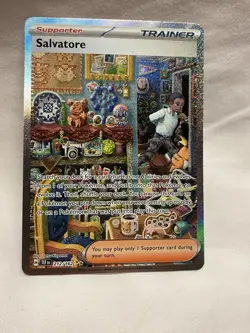 Salvatore 212/162 Temporal Forces Full Art Ultra Rare Holo Pokemon Card NM - Image 1