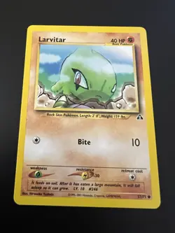Larvitar 57/75 Neo Discovery Unlimited 2001 Pokemon Card Common NM - Image 1