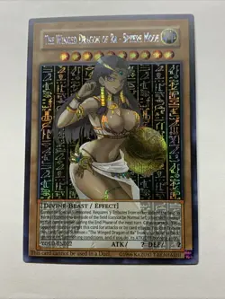 Winged Dragon Of Ra Sphere Girl Card Holo Anime Yugioh Waifu Alt Art Rare Secret - Image 1
