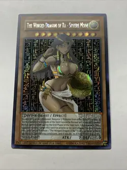 Winged Dragon Of Ra Sphere Girl Card Holo Anime Yugioh Waifu Alt Art Rare Secret - Image 5