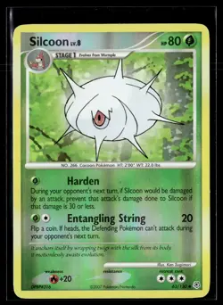 Silcoon 63/130 Diamond & Pearl Reverse Holo Uncommon Pokemon - Image 1