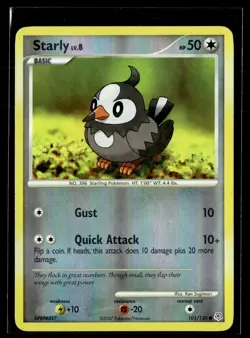 Starly 101/130 Diamond & Pearl Reverse Holo Common Pokemon - Image 1