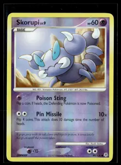 Skorupi 99/130 Diamond & Pearl Reverse Holo Common Pokemon - Image 1