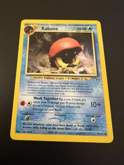 Kabuto 56/75 Neo Discovery Unlimited 2001 Pokemon Card Common NM - Image 1
