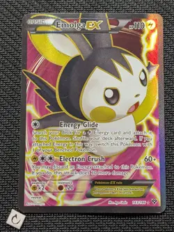 Emolga EX 143/146 - XY Base Full Art Rare Pokemon TCG MP - Image 1