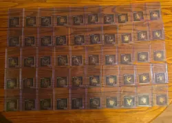 Pokemon Korean Striking Candy 24k Gold Plated Stickers 50 Piece Full Set w Mew - Image 1